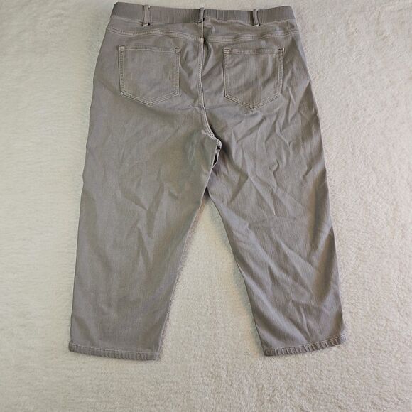 J. Jill Denim High Rise Cropped Pull On Jeans Womens Size 18 P Petite Light Gray - Picture 8 of 11